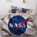 NASA astronaut digital printing brushed bedding set